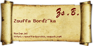 Zsuffa Boróka névjegykártya